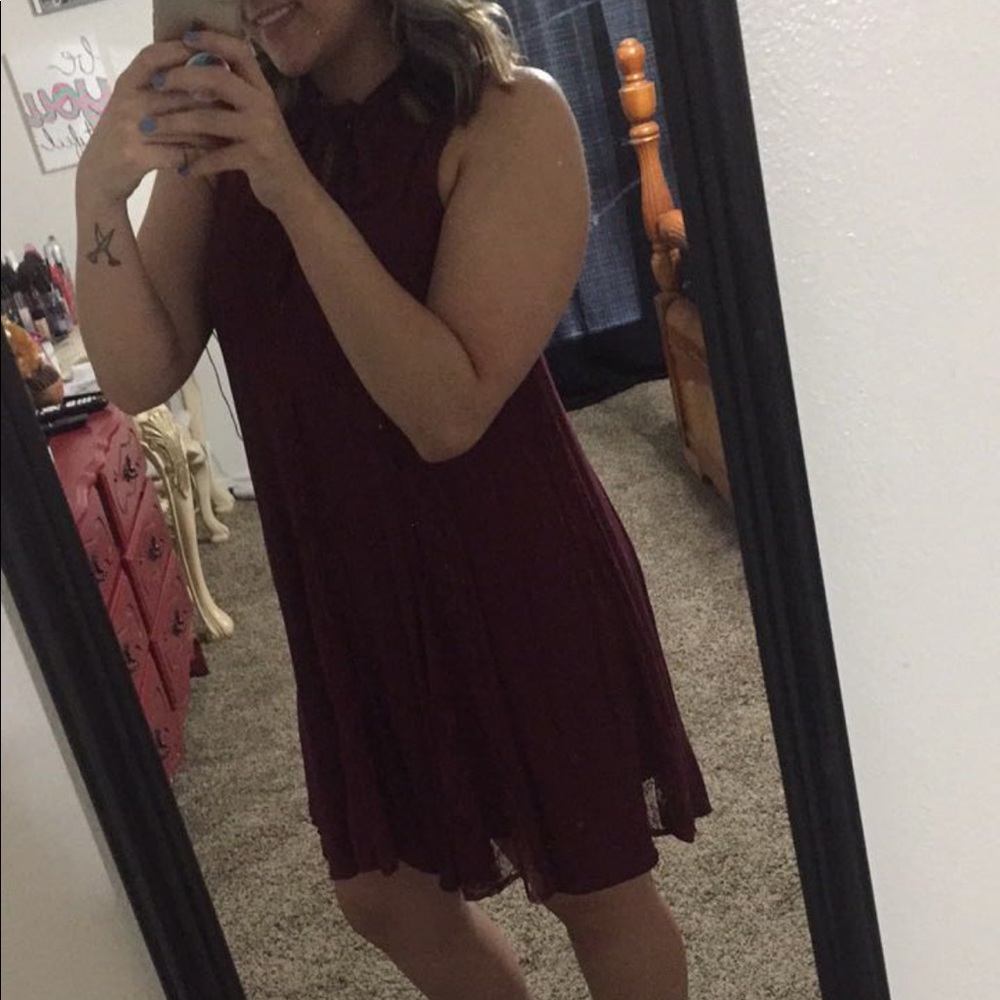 maroon dress